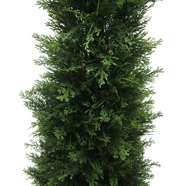 48" Artificial Cedar Tree in Black Planter Pot 3