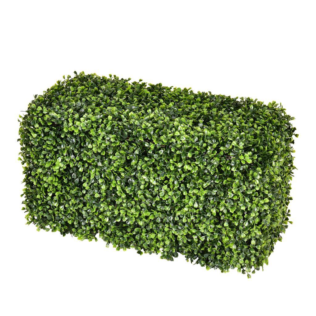 24"L x 12"W Artificial Green Boxwood Hedge 1