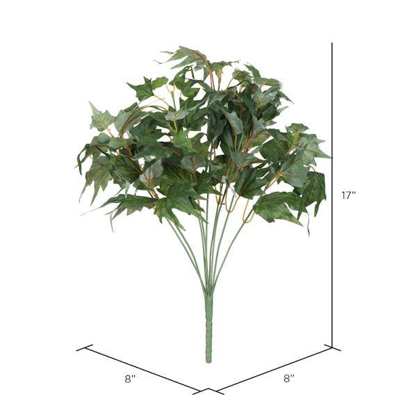 17" Artificial Green Star Ivy Bush 3