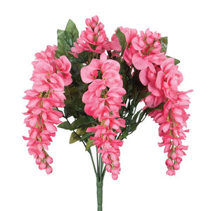 19" Artificial Pink Wistera Bush 1