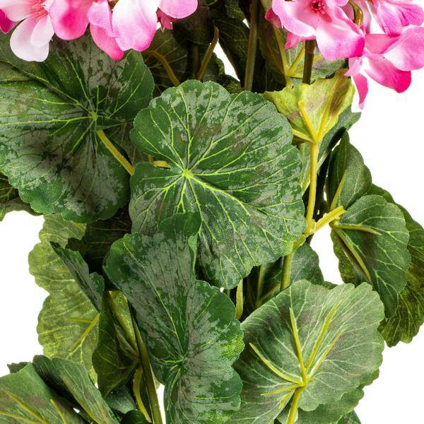 19.5" Artificial Light Pink Geranium Bush 5