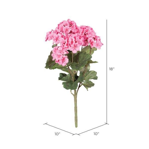 18" Artificial Coral Geranium Bush 2