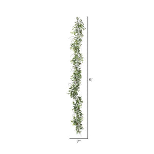 6' Artificial Green Olive Hill Garland 2
