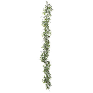 6' Artificial Green Olive Hill Garland 1