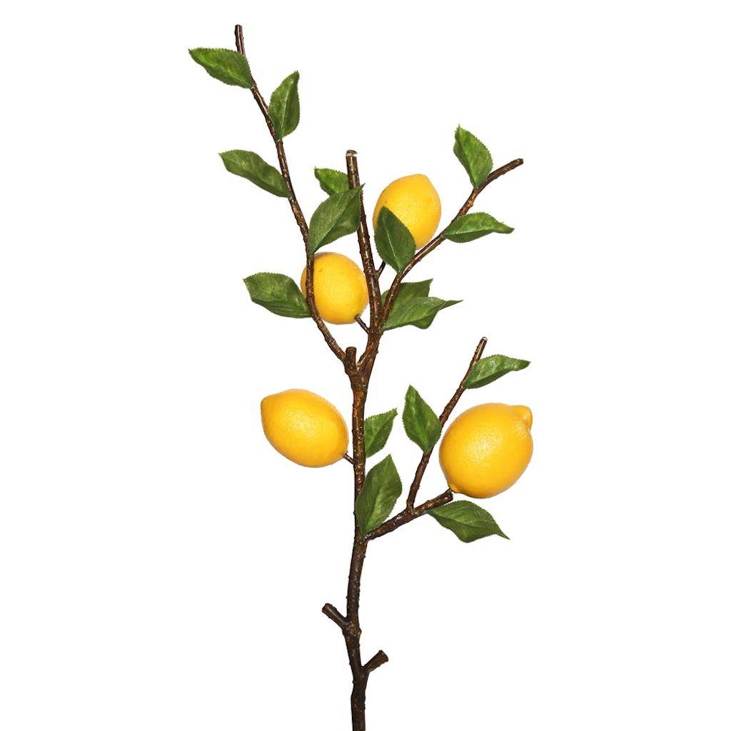 20" Artificial Green/Yellow Lemon Spray 1