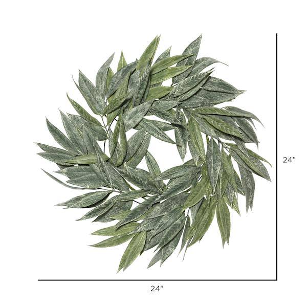 24" Artificial Muddy White Willow Wreath 2