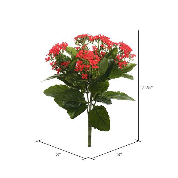 17.3" Artificial Red Kalanchoe Bush 2