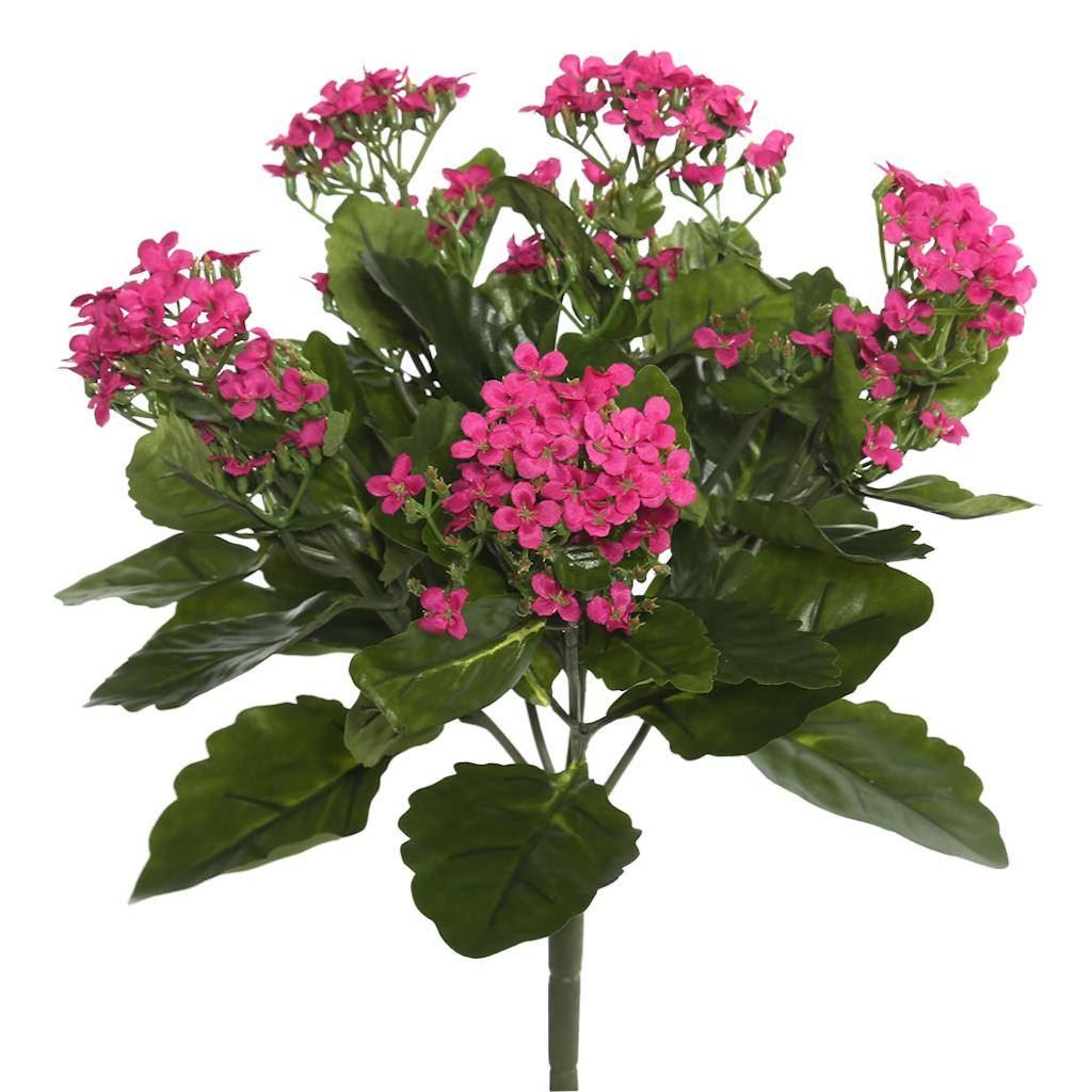 17.3" Artificial Hot Pink Kalanchoe Bush 1