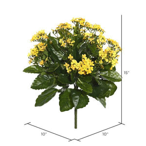 15.5" Artificial Yellow Kalanchoe Bush 3