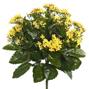 15.5" Artificial Yellow Kalanchoe Bush 1