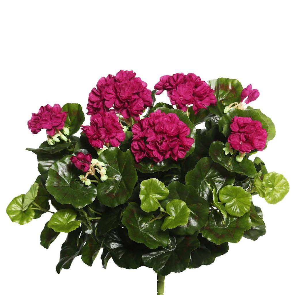 17.5" Artificial Purple Geranium Bush 1