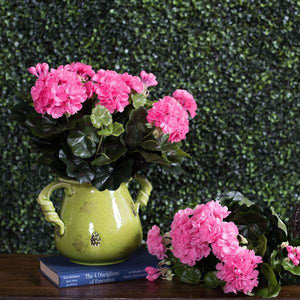 17.5" Artificial Pink Geranium Bush 3