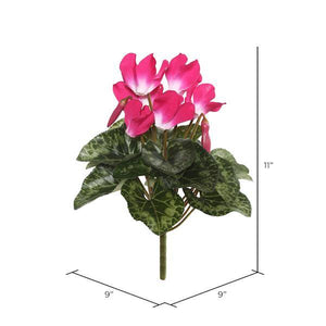 11" Artificial Beauty Cyclamen Bush 2