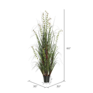 60" Artificial Potted Eucalyptus Grass 3