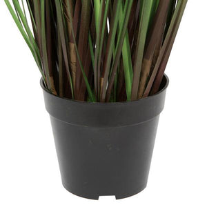 48" Artificial Potted Grass with 8 Cattails 4