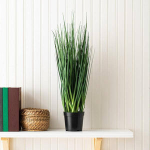 24" Artificial Potted Extra Full Green Grass 3