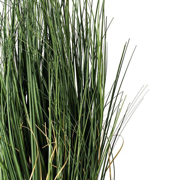 24" Artificial Potted Green Curled Grass 2