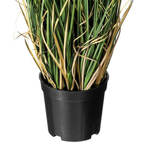 24" Artificial Potted Green Curled Grass 4