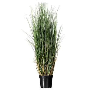 24" Artificial Potted Green Curled Grass 1