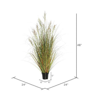 48" Artificial Potted Green/Brown Grass 3