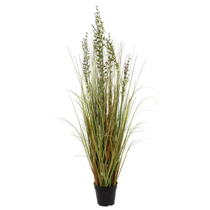 48" Artificial Potted Green/Brown Grass 1