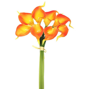 14" Artificial Orange Calla Lily Bundle 1