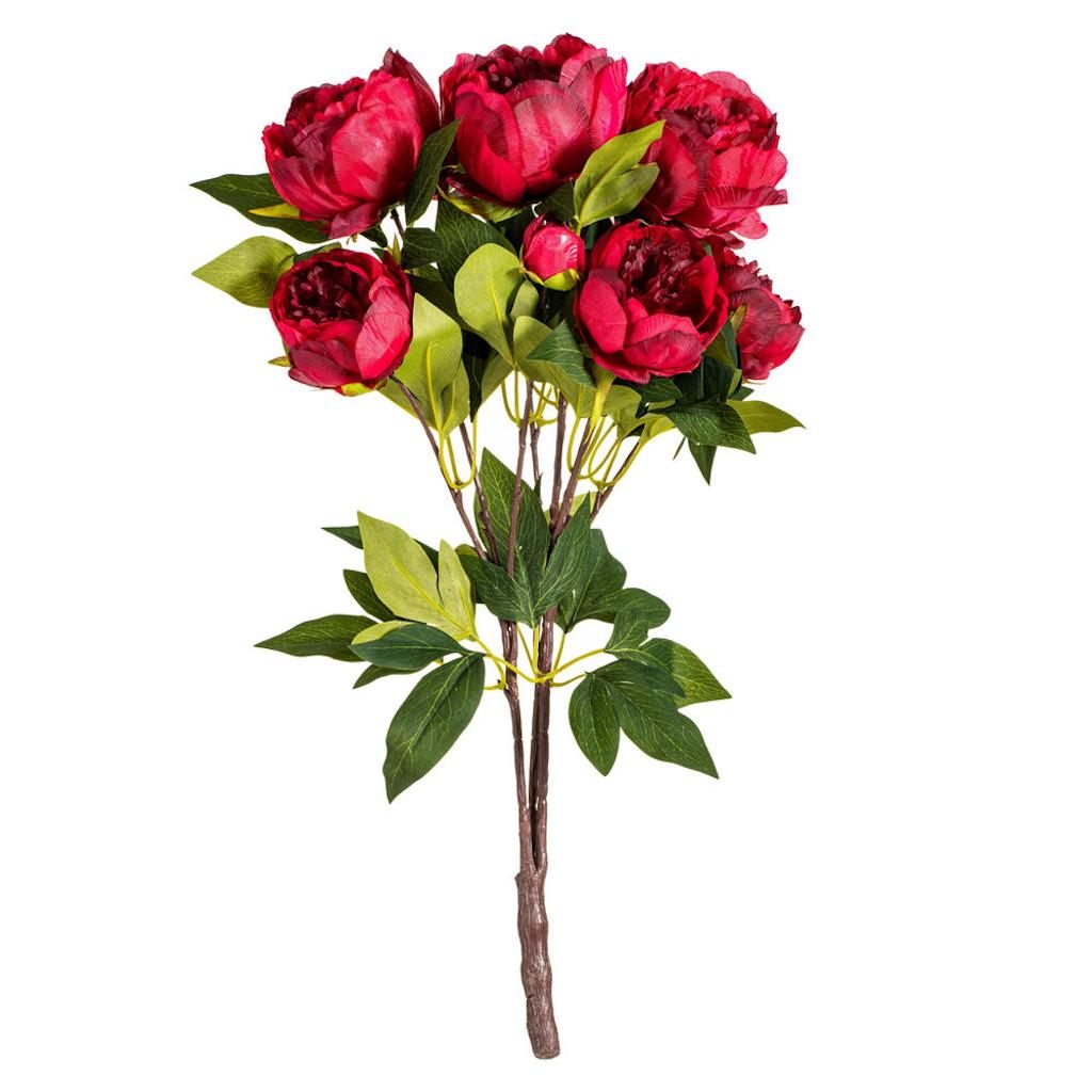23" Artificial Red Peony Bush 1