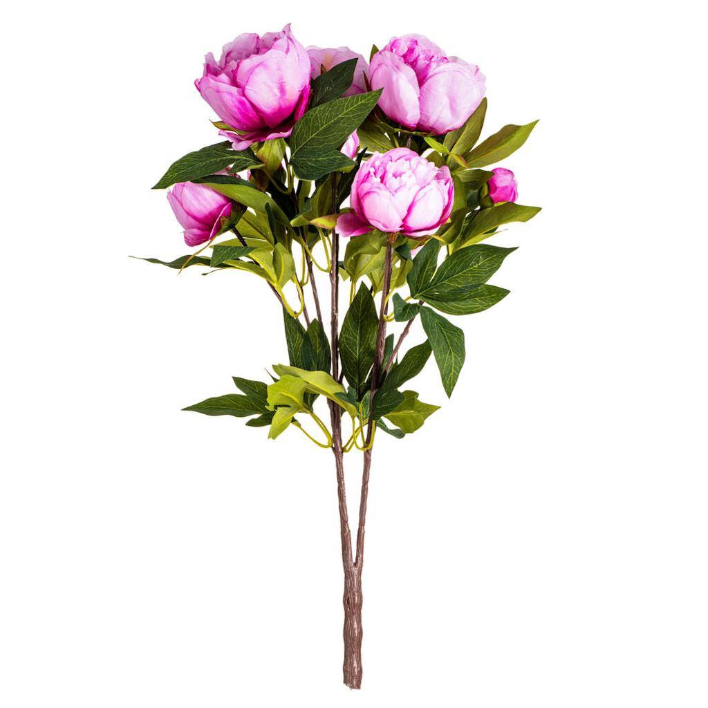 23" Artificial Cerise Peony Bush 1