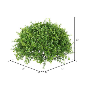 13" Artificial Green Mixed Greenery Half Ball 2