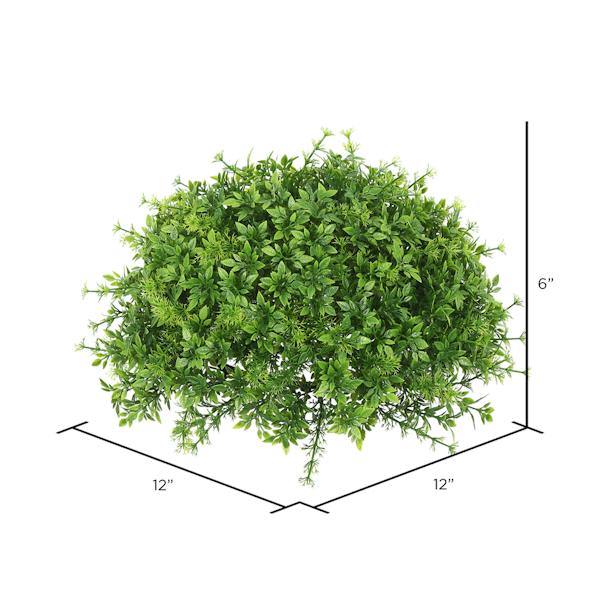 13" Artificial Green Mixed Greenery Half Ball 2