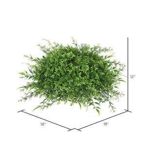 18" Artificial Green Mixed Greenery Half Ball 2