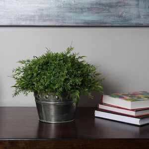 18" Artificial Green Mixed Greenery Half Ball 3