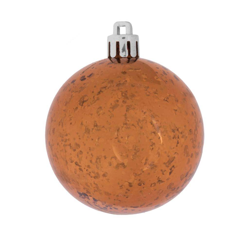 4" Copper Shiny Mercury Ball Ornament (6 pack) 1