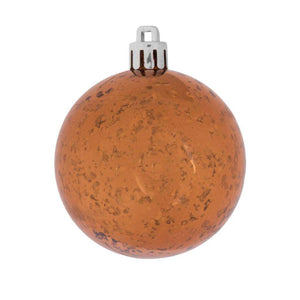 4" Copper Shiny Mercury Ball Ornament (6 pack) 1
