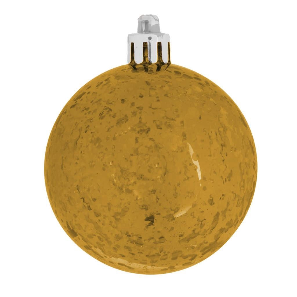 6" Mocha Shiny Mercury Ball Ornament (4 Pack) 1