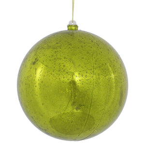 10" Lime Shiny Mercury Ball Ornament 1