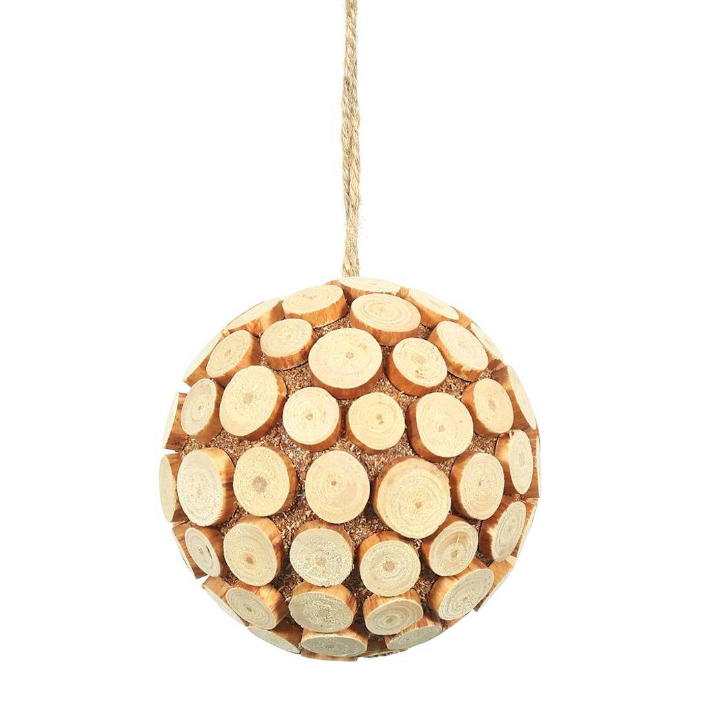 4" Pine Chip Ball Ornament (3 pack) 1