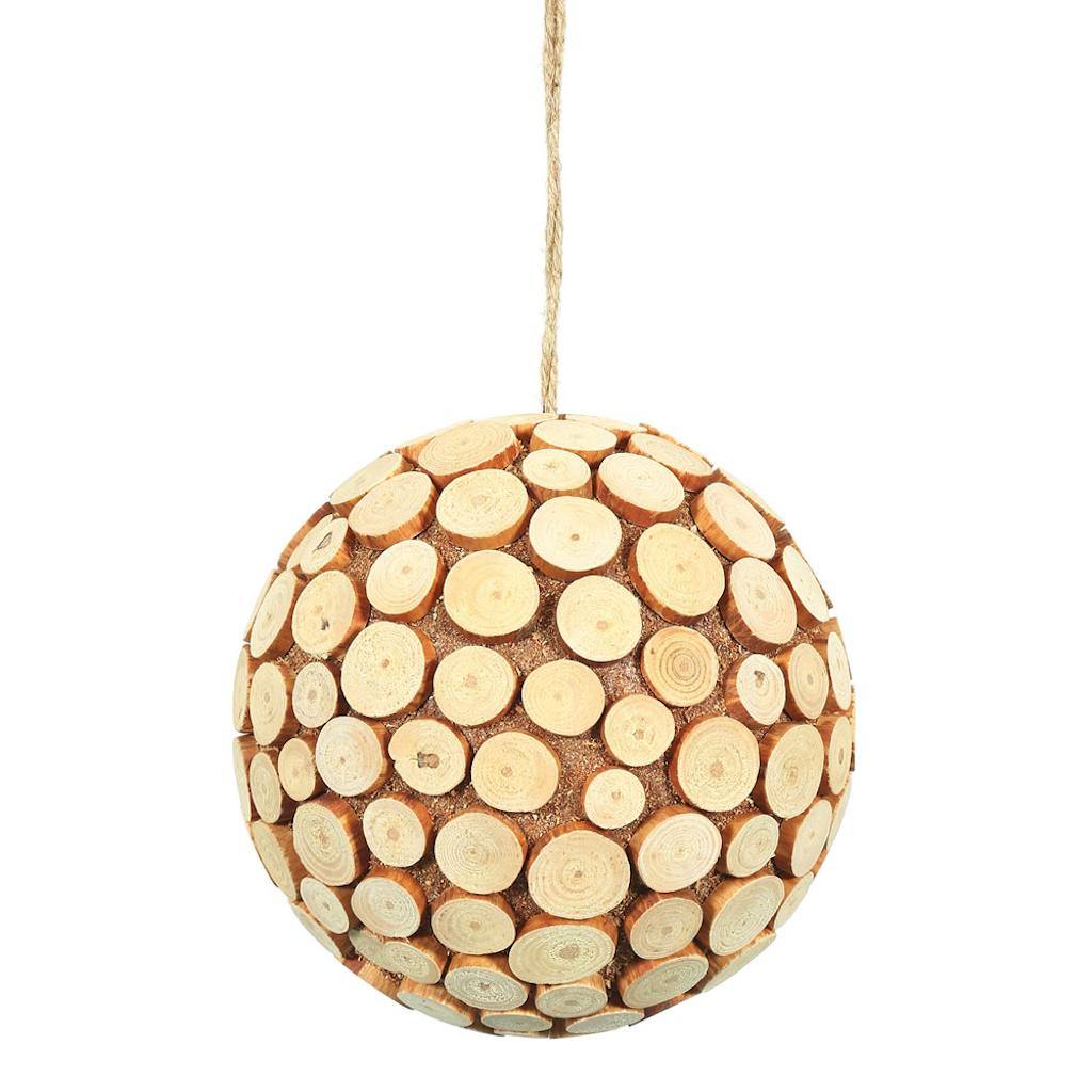 6" Pine Chip Ball Ornament 1