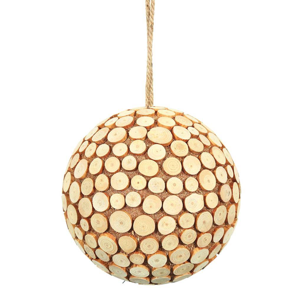 8" Pine Chip Ball Ornament 1