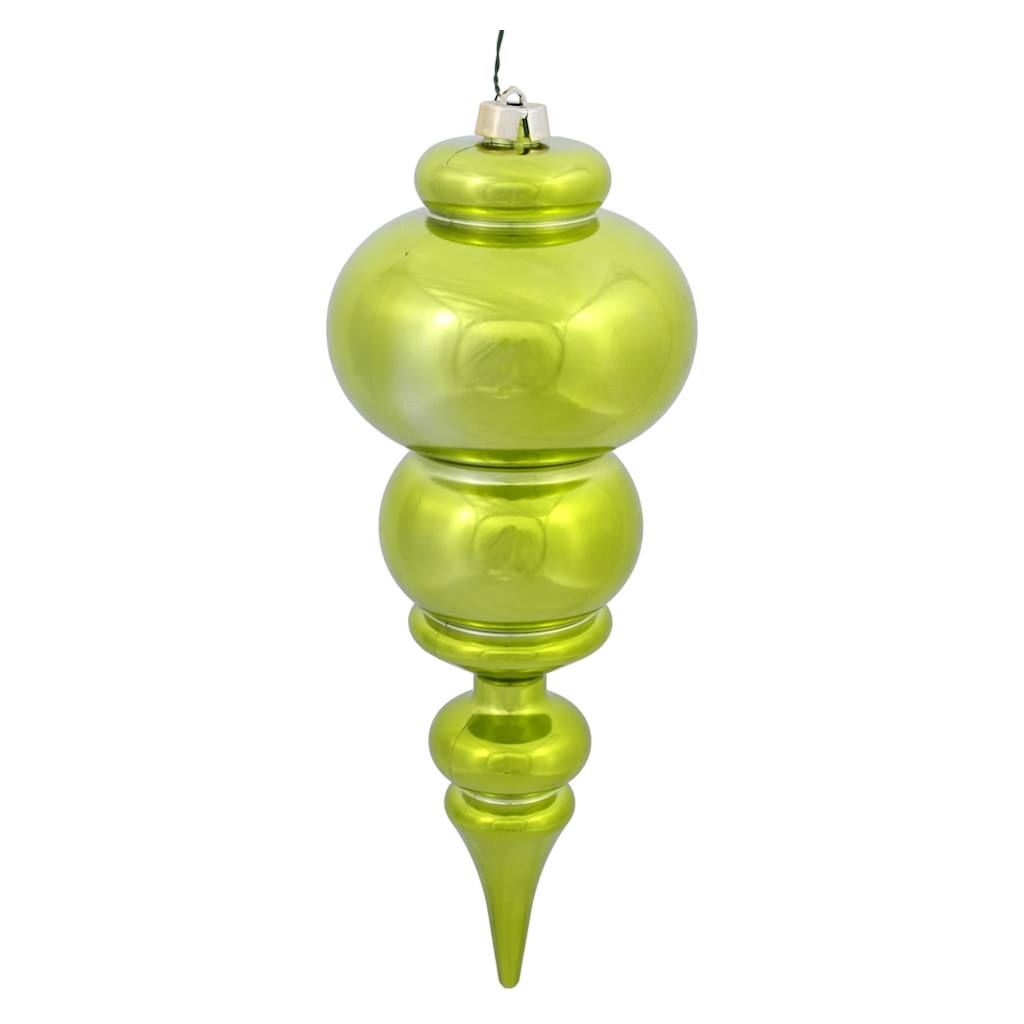 14" Lime Shiny Finial Ornament 1