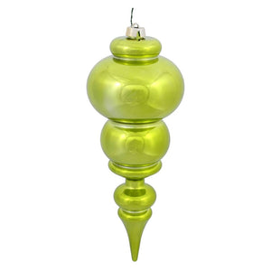14" Lime Shiny Finial Ornament 1