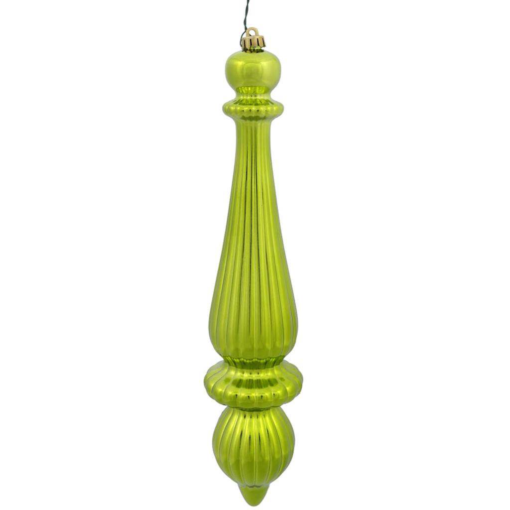 14" Lime Shiny Finish Finial Ornament (2 pack) 1