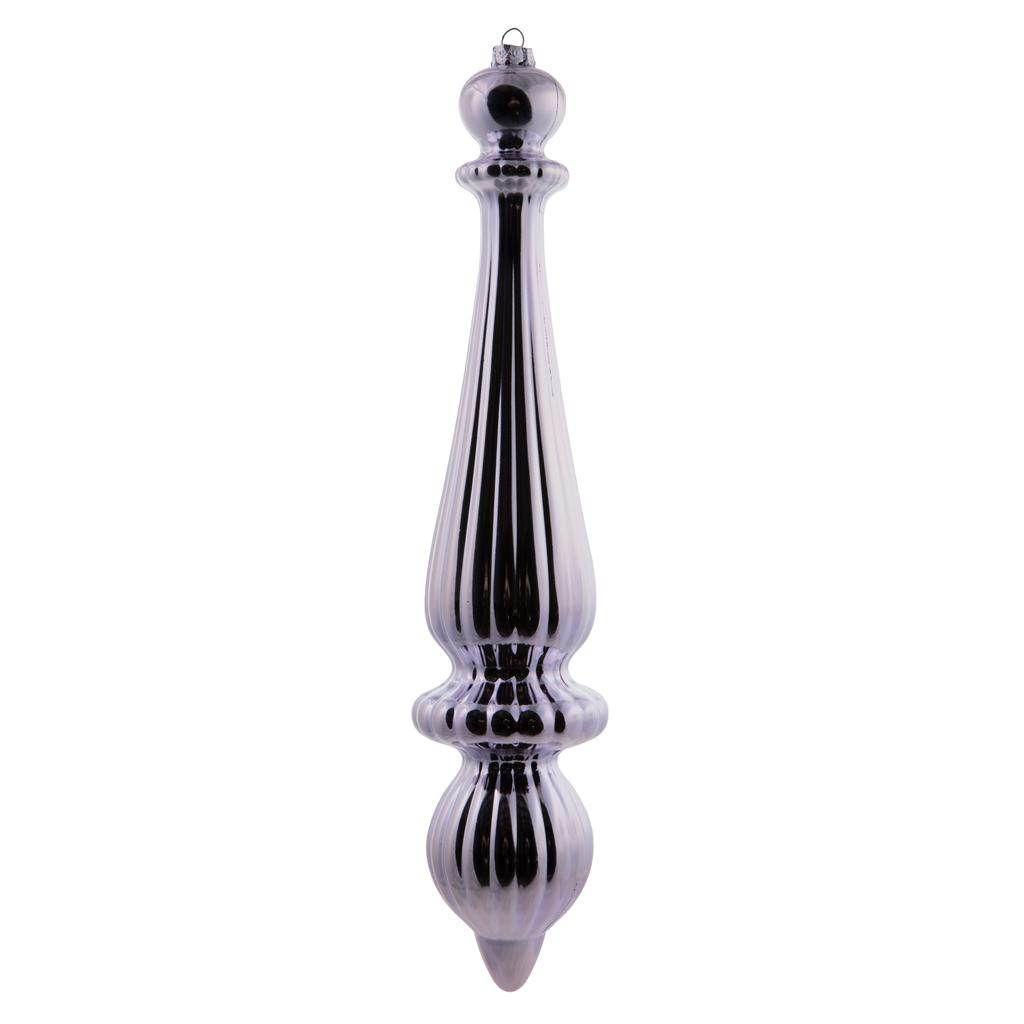 14" Lavender Shiny Finial Drop Ornament (2 pack) 1