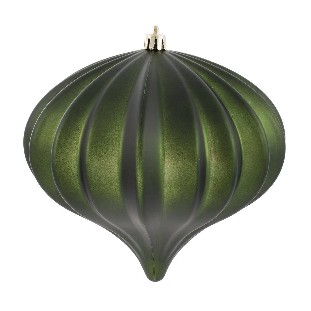 5.7" Moss Green Matte Onion Ornament (3 pack) 1