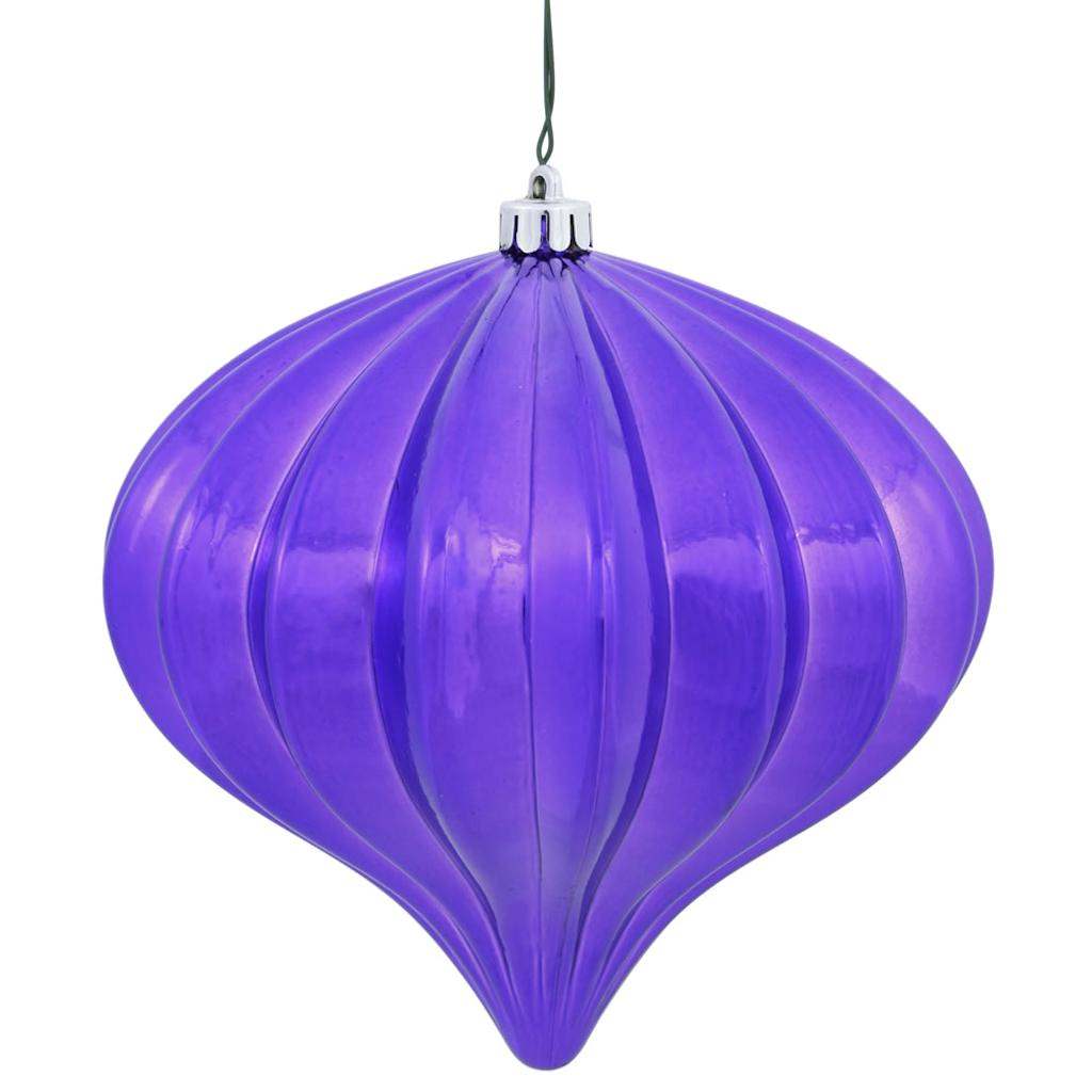5.7'' Purple Shiny Onion Ornament (3 pack) 1