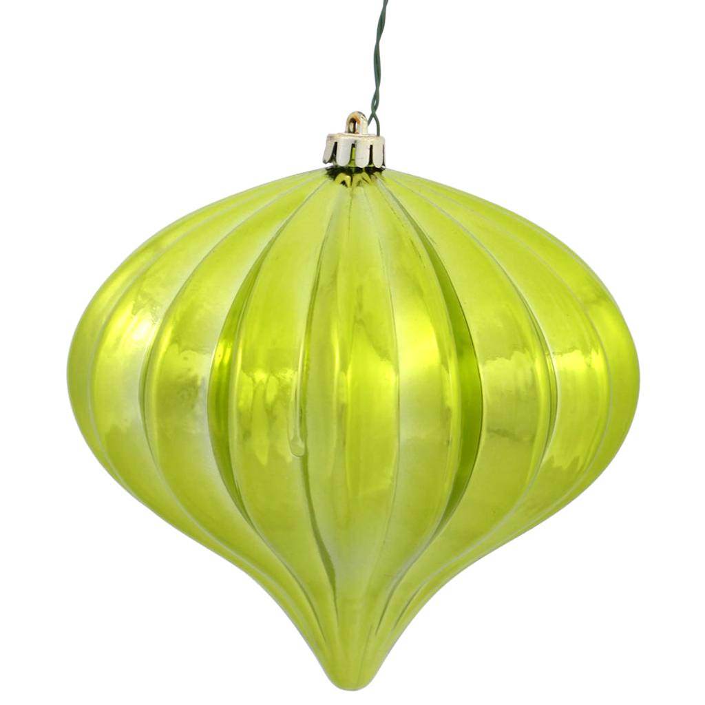 5.7'' Lime Shiny Onion Ornament (3 pack) 1