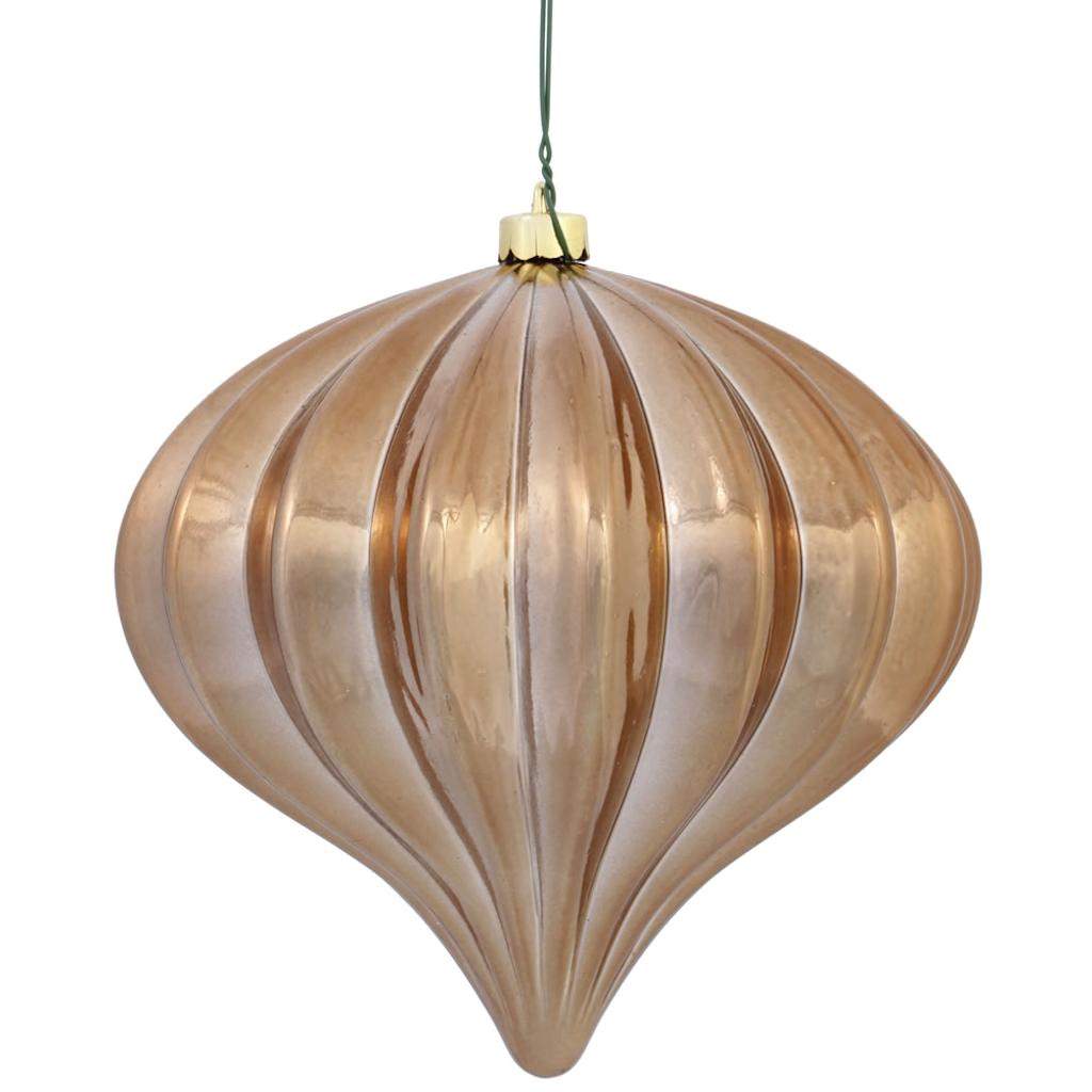 5.7'' Mocha Shiny Onion Ornament (3 pack) 1