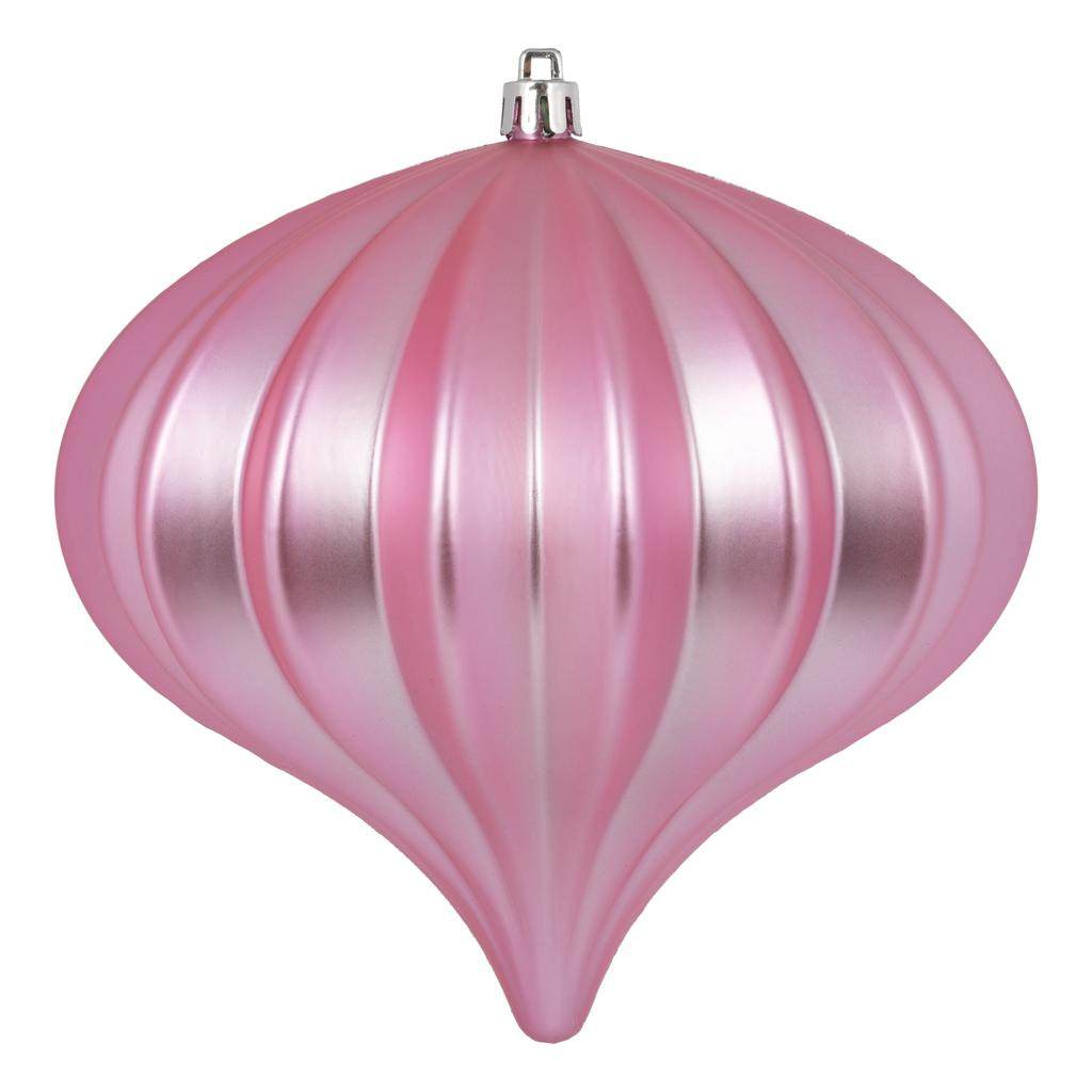 5.7" Pink Matte Onion Ornament (3 pack) 1