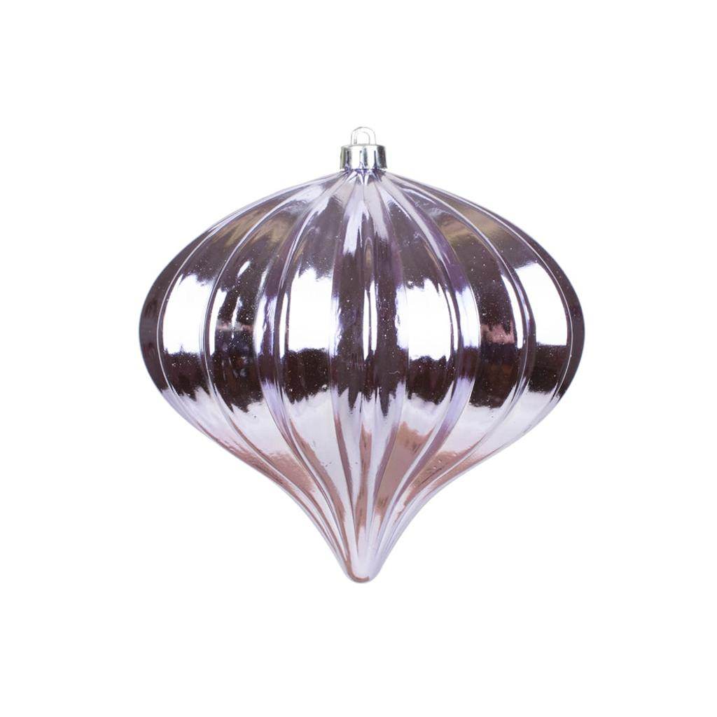 5.7'' Lavender Shiny Onion Ornament (3 pack) 1