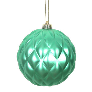 4" Seafoam Matte Round Pine Cone Ornament (6 pack) 1